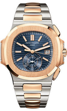Patek Philippe,Patek Philippe - Nautilus Mens - Stainless Steel and Rose Gold - Watch Brands Direct