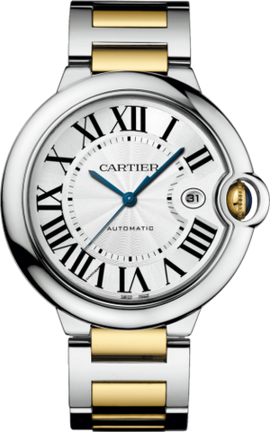 Cartier,Cartier - Ballon Bleu 42mm - Stainless Steel and Yellow Gold - Watch Brands Direct