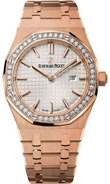 Audemars Piguet,Audemars Piguet - Royal Oak Lady Quartz 33mm - Pink Gold - Watch Brands Direct