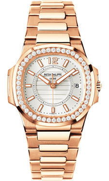 Patek Philippe,Patek Philippe - Nautilus Ladies Rose Gold - Diamond Bezel - Watch Brands Direct