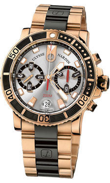 Ulysse Nardin,Ulysse Nardin - Marine Diver Chronograph 42.7mm - Rose Gold - Watch Brands Direct