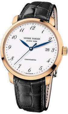 Ulysse Nardin,Ulysse Nardin - Classico Automatic - Rose Gold - Leather Strap - Watch Brands Direct