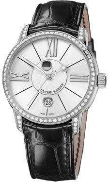 Ulysse Nardin,Ulysse Nardin - Classico Luna - Stainless Steel - Diamond Bezel - Watch Brands Direct