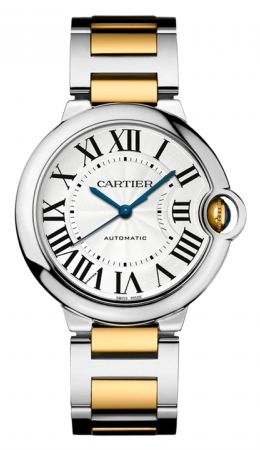 Cartier,Cartier - Ballon Bleu 36mm - Steel and Yellow Gold - Watch Brands Direct