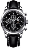 Breitling,Breitling - Transocean Chronograph 1461 Stainless Steel - Leather Strap - Watch Brands Direct