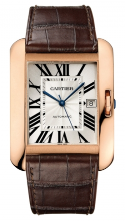 Cartier,Cartier - Tank Anglaise Pink Gold - Alligator Strap - Watch Brands Direct