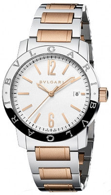 Bulgari - BVLGARI BVLGARI Automatic 39mm - Stainless Steel and Rose Gold - Watch Brands Direct
