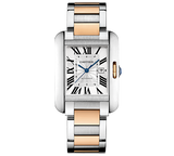 Cartier,Cartier - Tank Anglaise Stainless Steel and Pink Gold - Watch Brands Direct