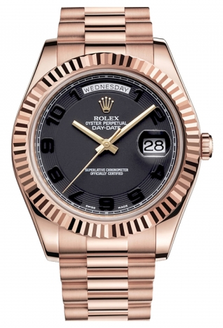 Rolex - Day-Date II President Pink Gold - Fluted Bezel - Watch Brands Direct
 - 1