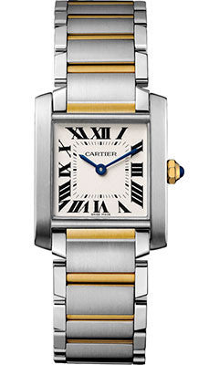 Cartier,Cartier - Tank Francaise Medium - Steel and Yellow Gold - Watch Brands Direct
