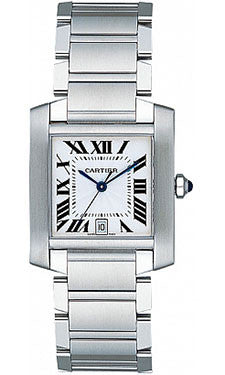 Cartier,Cartier - Tank Francaise Large - Stainless Steel - Watch Brands Direct