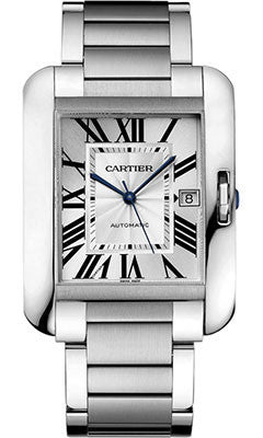 cartier tank steel band