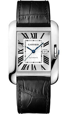 Cartier,Cartier - Tank Anglaise White Gold - Alligator Strap - Watch Brands Direct