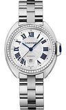 Cartier,Cartier - Cle de Cartier 31mm - White Gold and Diamonds - Watch Brands Direct