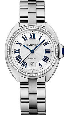 Cartier,Cartier - Cle de Cartier 31mm - White Gold and Diamonds - Watch Brands Direct