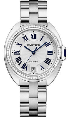 Cartier,Cartier - Cle de Cartier 35mm - White Gold and Diamonds - Watch Brands Direct