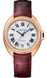 Cartier,Cartier - Cle de Cartier 35mm - Pink Gold and Diamonds - Watch Brands Direct