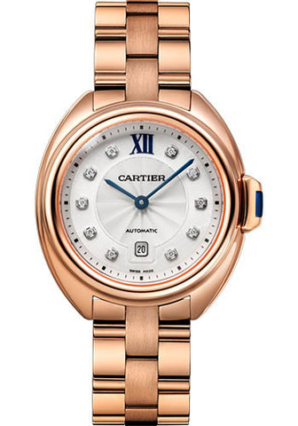 Cartier,Cartier - Cle de Cartier 31mm - Pink Gold - Watch Brands Direct