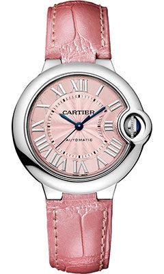 Cartier Ballon Bleu Pink Dial Stainless Steel Automatic Ladies Watch W –  WatchGuyNYC