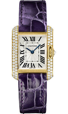 Cartier,Cartier - Tank Anglaise Yellow Gold With Diamonds - Alligator Strap - Watch Brands Direct