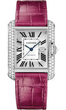 Cartier,Cartier - Tank Anglaise White Gold With Diamonds - Alligator Strap - Watch Brands Direct