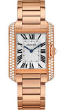 Cartier,Cartier - Tank Anglaise Pink Gold With Diamonds - Watch Brands Direct