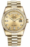 Rolex - Day-Date President Yellow Gold - 52 Diamond Bezel - President - Watch Brands Direct
 - 3