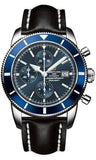 Breitling,Breitling - Superocean Heritage Chronographe 46 Leather Strap - Watch Brands Direct