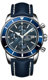 Breitling,Breitling - Superocean Heritage Chronographe 46 Leather Strap - Watch Brands Direct