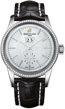 Breitling,Breitling - Transocean 38 Diamond Bezel - Croco Strap - Watch Brands Direct