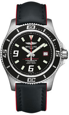 Breitling,Breitling - Superocean 44 Satin Steel - Leather Superocean Strap - Watch Brands Direct