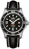Breitling,Breitling - Superocean 44 Satin Steel - Leather Strap - Watch Brands Direct