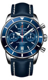 Breitling,Breitling - Superocean Heritage Chronographe 44 Leather Strap - Watch Brands Direct