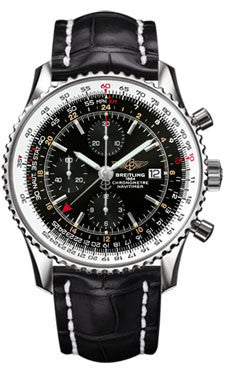 Breitling,Breitling - Navitimer World Stainless Steel - Croco Strap - Watch Brands Direct