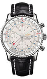 Breitling,Breitling - Navitimer World Stainless Steel - Croco Strap - Watch Brands Direct