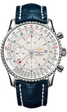 Breitling,Breitling - Navitimer World Stainless Steel - Croco Strap - Watch Brands Direct