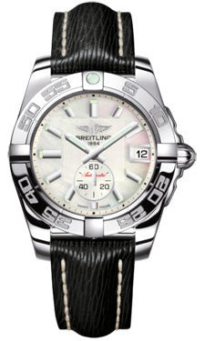 Breitling,Breitling - Galactic 36 Automantic Stainless Steel - Polished Bezel - Sahara Strap - Watch Brands Direct