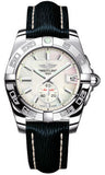 Breitling,Breitling - Galactic 36 Automantic Stainless Steel - Polished Bezel - Sahara Strap - Watch Brands Direct