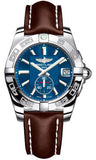 Breitling,Breitling - Galactic 36 Automantic Stainless Steel - Polished Bezel - Leather Strap - Watch Brands Direct