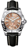 Breitling,Breitling - Galactic 36 Automantic Stainless Steel - Polished Bezel - Sahara Strap - Watch Brands Direct
