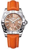 Breitling,Breitling - Galactic 36 Automantic Stainless Steel - Polished Bezel - Sahara Strap - Watch Brands Direct