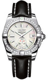 Breitling,Breitling - Galactic 36 Automantic Stainless Steel - Diamond Bezel - Leather Strap - Watch Brands Direct