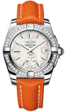 Breitling,Breitling - Galactic 36 Automantic Stainless Steel - Diamond Bezel - Sahara Strap - Watch Brands Direct