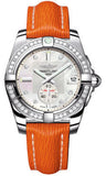 Breitling,Breitling - Galactic 36 Automantic Stainless Steel - Diamond Bezel - Sahara Strap - Watch Brands Direct