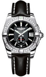 Breitling,Breitling - Galactic 36 Automantic Stainless Steel - Diamond Bezel - Leather Strap - Watch Brands Direct