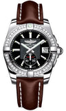 Breitling,Breitling - Galactic 36 Automantic Stainless Steel - Diamond Bezel - Leather Strap - Watch Brands Direct