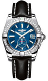 Breitling,Breitling - Galactic 36 Automantic Stainless Steel - Diamond Bezel - Leather Strap - Watch Brands Direct