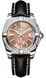Breitling,Breitling - Galactic 36 Automantic Stainless Steel - Diamond Bezel - Leather Strap - Watch Brands Direct