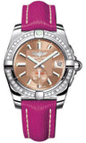 Breitling,Breitling - Galactic 36 Automantic Stainless Steel - Diamond Bezel - Sahara Strap - Watch Brands Direct