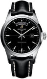 Breitling,Breitling - Transocean Day and Date Stainless Steel - Leather Strap - Watch Brands Direct